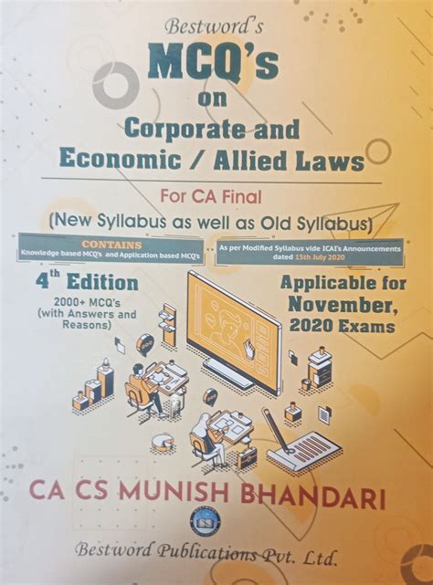 Bestwords Mcqs On Corporate And Economic Allied Laws For Ca Final