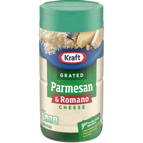 Kraft Parmesan & Romano Grated Cheese, 8 oz Shaker - Walmart.com ...