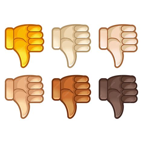 Premium Vector Different Mood Emoji Emotional Thumbs Down Emoji Hand