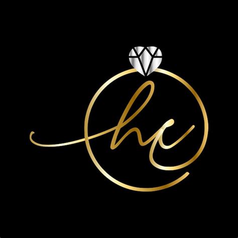 Premium Vector Monograms Wedding Circle Handwriting Jewelry Logo Template Vector