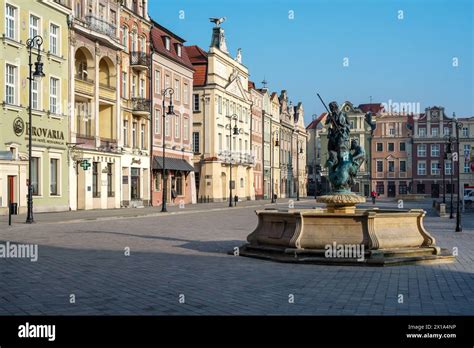 The Colorful Facades Of The Historic Old Town Of Poznan Are Richly