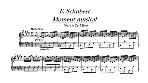 F Schubert Moment Musical Op 94 No 4 In C Sharp Minor YouTube