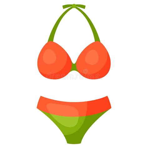 Ilustración De La Bañadora En Bikini De Playa Imagen De Verano Para Vacaciones O Vacaciones