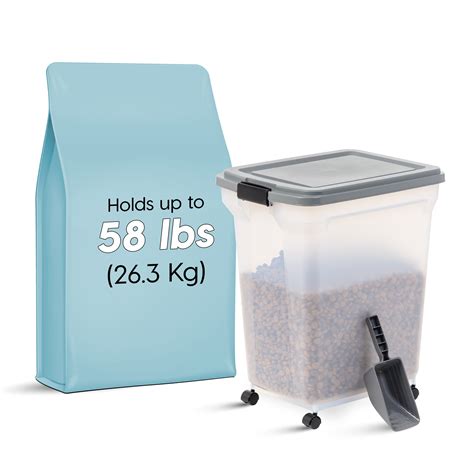 Iris Usa 58 Lbs Airtight Pet Food Container Dog And Cat Food Storage