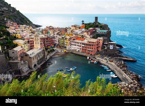 Summer View Of Vernazza Village One Of Five Famous Villages In Cinque