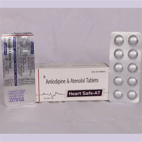 Heart Safe At Amlodipine Mg Atenolol Mg Tablets X Prescription