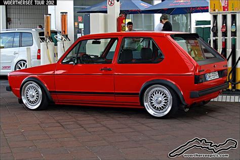 Red VW Golf Mk1 GTI On BBS Split Rim Wheels Vw Mk1 Caribes Vw Autos