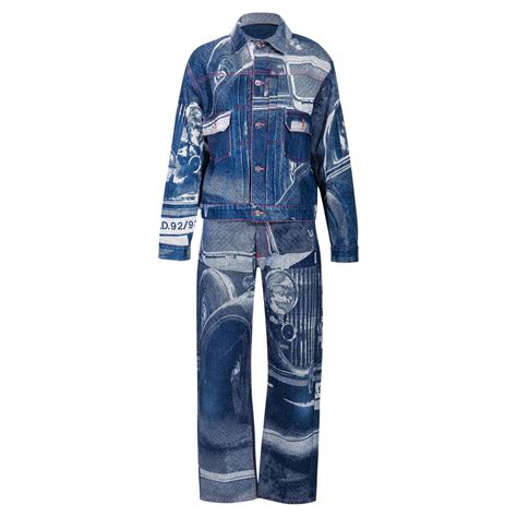 A W Vivienne Westwood Rolls Royce Denim Jacket And Pant Set For