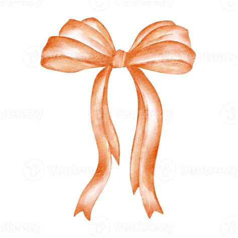 Aquarell Orange Schleife Png