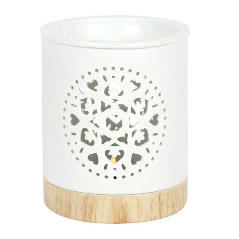 White Mandala Cut Out Oil Burner Something Different Wholesale