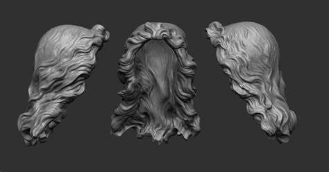 stylized hair 3D model | CGTrader