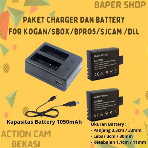 Jual Paket Dual Charger Dan Battery Baterai Xiaomi Yi K Discovery