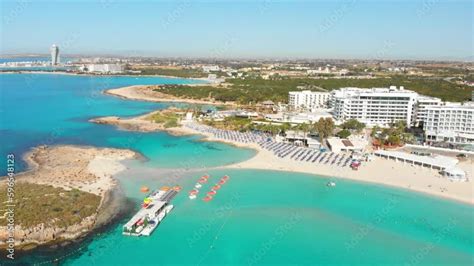 Ayia Napa Cyprus 15th April 2023 Aerial Fly Over Luxury Hotel