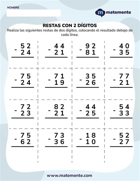 18 Actividades De Restas Para Primer Grado PDF