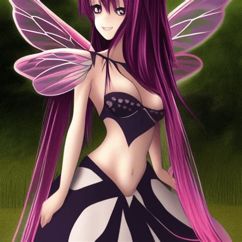 Anime Fairy with Dragonfly Wings · Creative Fabrica