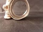 Antique Victorian Silver Plate Figurative Napkin Ring Girl Coat Hat