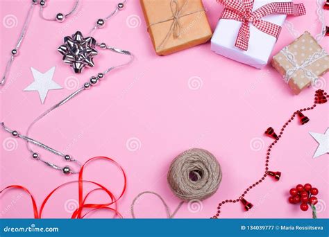 Presents And Decoration Accessories Stock Image Image Of Backdrop