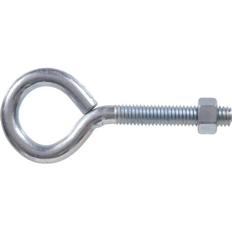 Zinc Plated Stainless Steel Plain Eye Bolts W Hex Nuts Bolt Thick