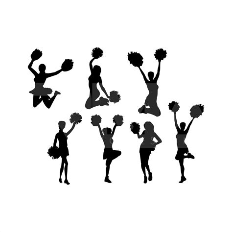 Cheerleader Svg Cheer Svg Cute Cheer Cheerleader Silhouette Etsy Canada