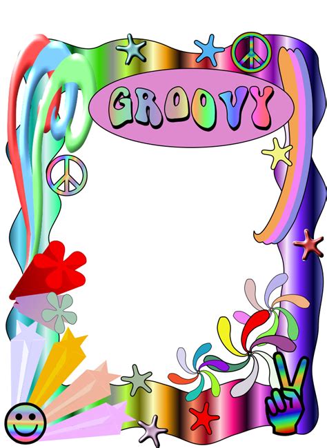 Colorful Groovy Border Clip Art Image - ClipSafari