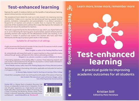 Book Review Test Enhanced Learning By Kristian Still Education Rickshaw