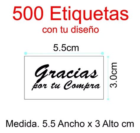 500 Etiquetas Personalizadas Con Tu Diseño