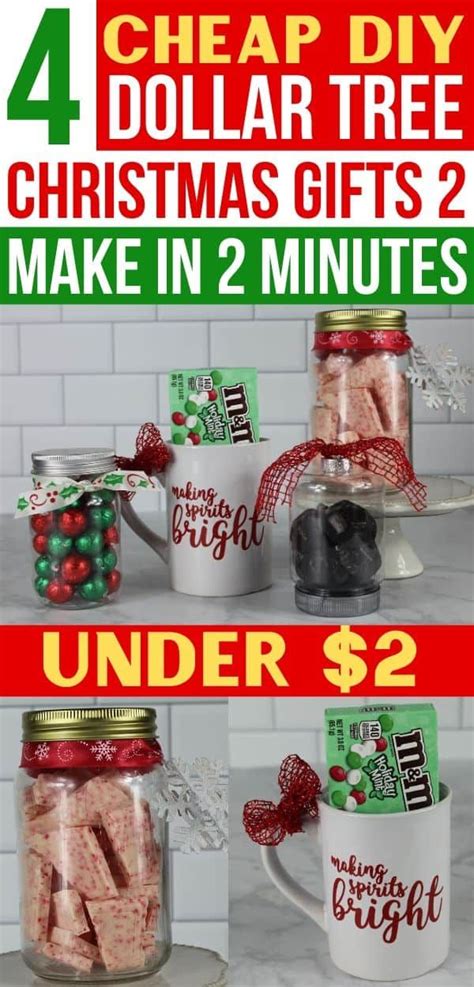 4 Easy DIY Dollar Tree Gifts For Christmas Under 2 Diy Dollar Tree