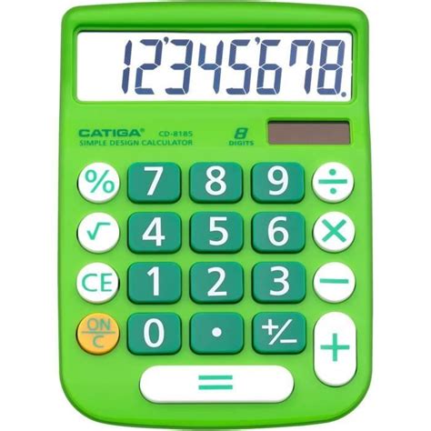 Bureau Cd8185 Et Home Style Calculatrice 8Digit Ecran Lcd Adapté Pour