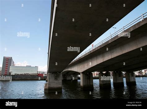 Dargan Rail Bridge Left And Lagan Bridge Right Which Carries The M3