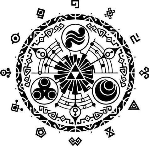 Legend Of Zelda Magic Circle Vector File Etsy Zelda Tattoo Legend