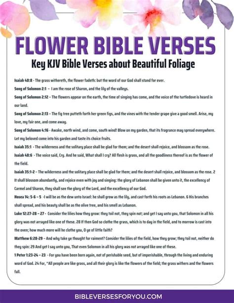 Beautiful Bible Verses About Flowers Bible Verses For You