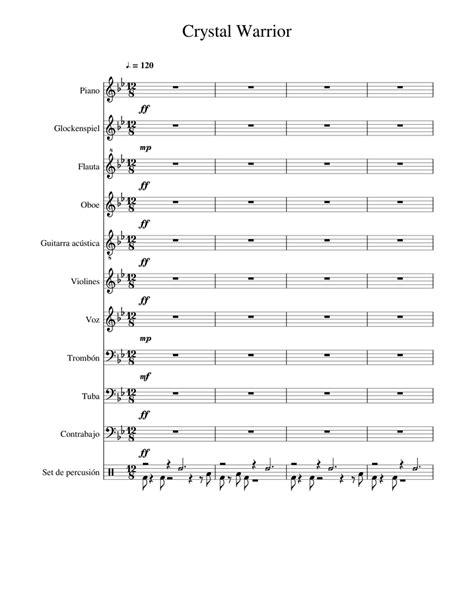 Crystal Warrior Sheet Music For Piano Trombone Tuba Vocals And More Instruments Mixed Ensemble