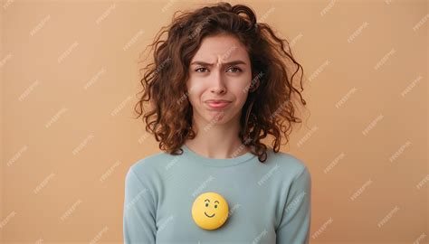 Premium Photo Beautiful Brunette Young Woman With Sad Face Sad