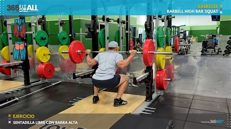 Barbell High Bar Squat 365f4a Youtube