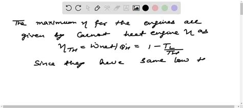 Solved Compare Two Heat Engines Receiving The Same Q One At