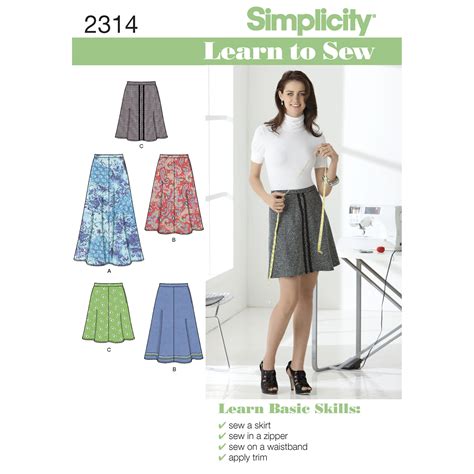 Womens Skirts Simplicity Sewing Pattern 2314