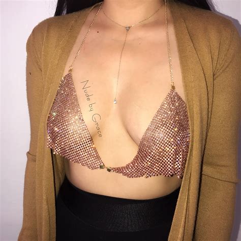 AB Crystal Bralette Bralette Jewelry Bikini Body Jewelry Etsy