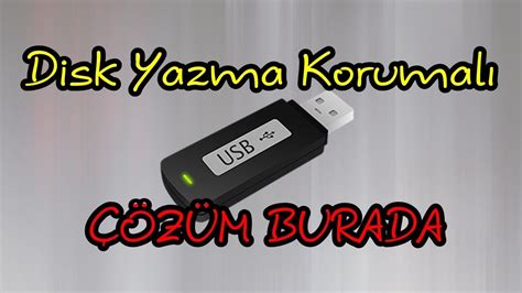 Disk Yazma Korumalı Hatası Kesin Çözümü USB Disk ve Micro SD Kart