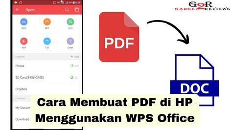 Cara Membuat PDF Di HP Menggunakan WPS Office Gadget2Reviews