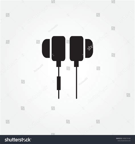 Earphone Icon Logo Vector Earbuds Symbol Stock Vector (Royalty Free ...