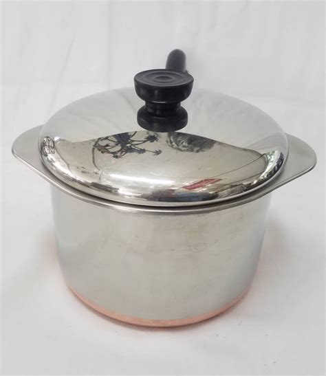 1801 Revere Ware Copper Bottom Cookware 3 Quart Sauce Pan W Etsy