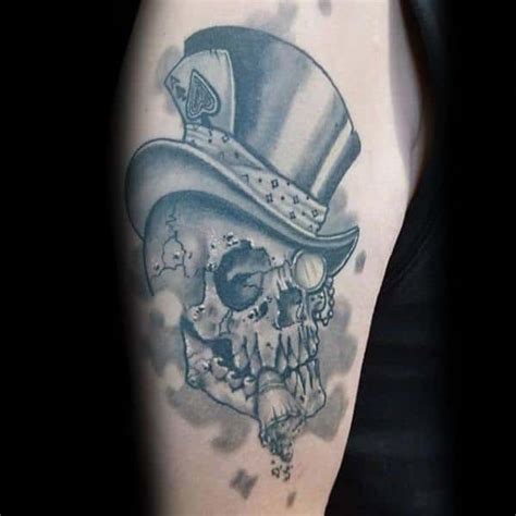 30 Skull With Top Hat Tattoo Designs For Men - Manly Ink Ideas