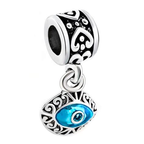 Evil Eye watchful eye dangle charm/Filigree Masonic Blue Evil Eye charm ...