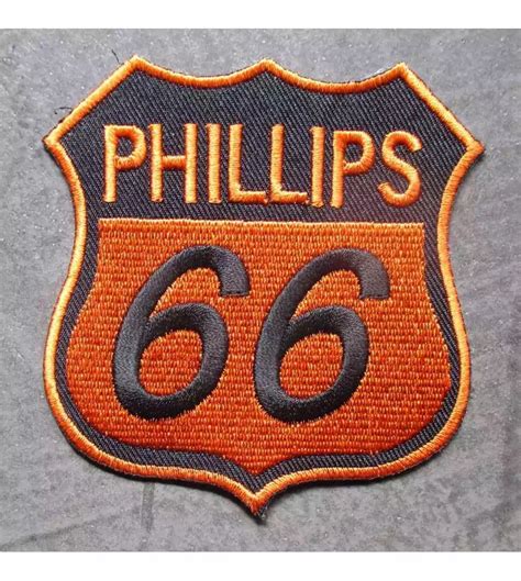 Patch Phillips 66 Blason Orange 8 5x8 Cm Ecusson Thermocolant Huile