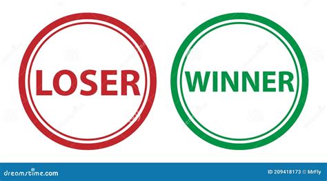 Loser Winner Rubber Stamp Vector Illustration Stock Vector