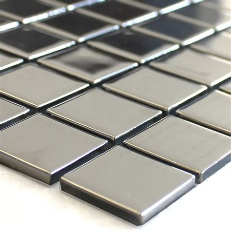 Glass Mosaic Tiles Silver Uni