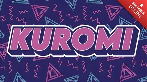 KUROMI Font Retrò Nostalgico Anni 90 Generatore di effetti di testo