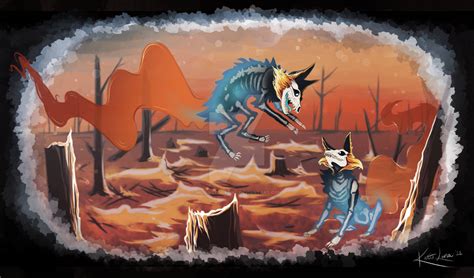 Playful Fire Creatures By Moonstoneowl On Deviantart