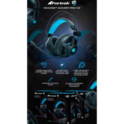 Headset Gamer Fortrek G Pro H2 Preto No Shoptime