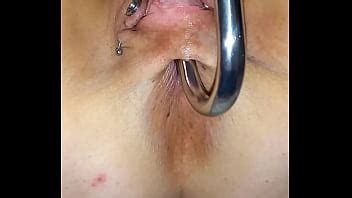 Amateur Sideshow Suspension With Pink Pussy Prolapse With Anal Hook